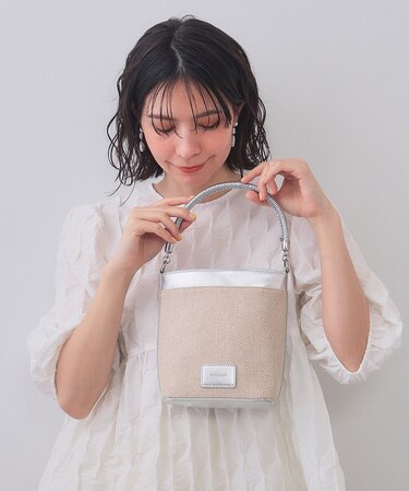 【2WAY】デザインハンドルミニショルダーバッグ