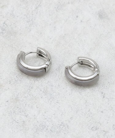 ワンタッチ カラーマーブルピアス