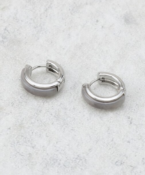 ワンタッチ カラーマーブルピアス