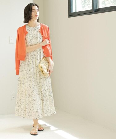 《Can Cam掲載》ティアードマキシドレス/オーガニックコットン混【洗濯機洗い可】