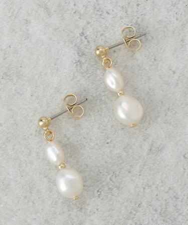 淡水パール×メタルピアス