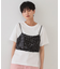 《ツインセット》スパンコールキャミ×Tシャツ【洗濯機洗い可】
