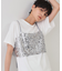 《ツインセット》スパンコールキャミ×Tシャツ【洗濯機洗い可】