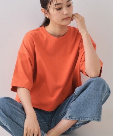 《5色展開》ワイドシルエットTシャツ【洗濯機洗い可】