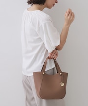 【軽量/2WAY】コインカシメシュリンクミドルトートバッグ