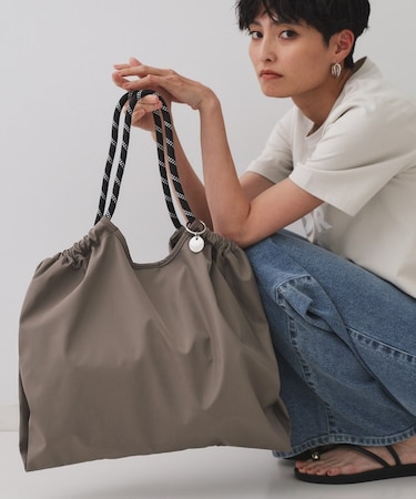 【軽量/A4サイズ対応】ロープハンドルドロストBIGトートバッグ