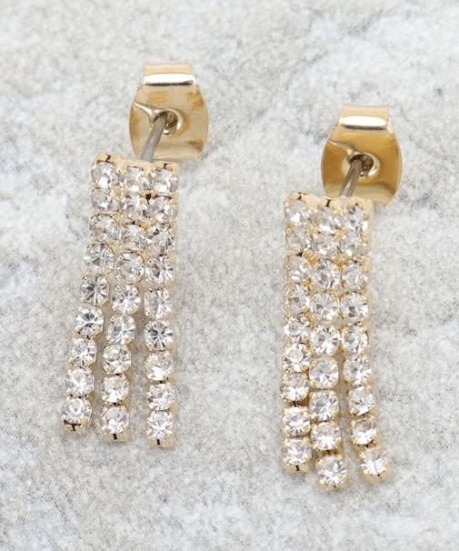 しゃらしゃらビジューピアス