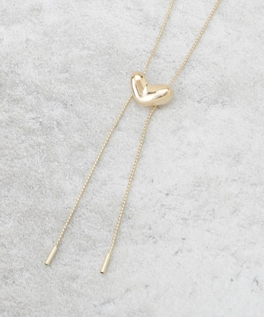 ハートモチーフスライドネックレス