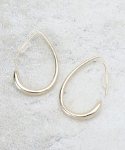 しずくメタルフープピアス