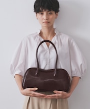 【軽量】オイル調合皮ワイドボストンバッグ