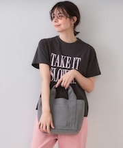 【2WAY/多ポケット】3層セパレートミドルトートバッグ