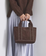 【2WAY/多ポケット】3層セパレートミドルトートバッグ