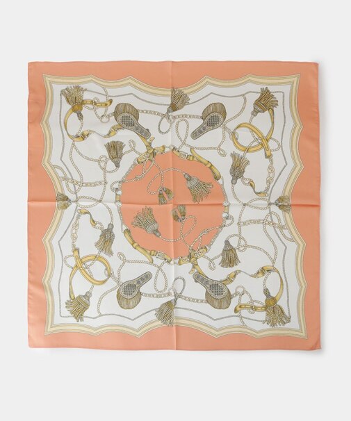 チェーン柄スクエア大判スカーフ