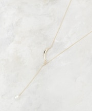 ニュアンスバー×フェイクパール　スライドネックレス