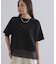 裾シアードッキングボクシーTシャツ【洗濯機洗い可】