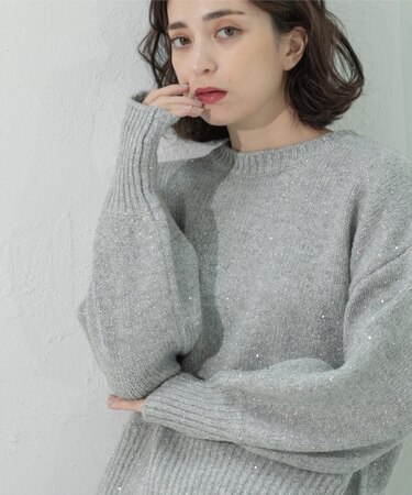 スパンコールラメニット【洗える】