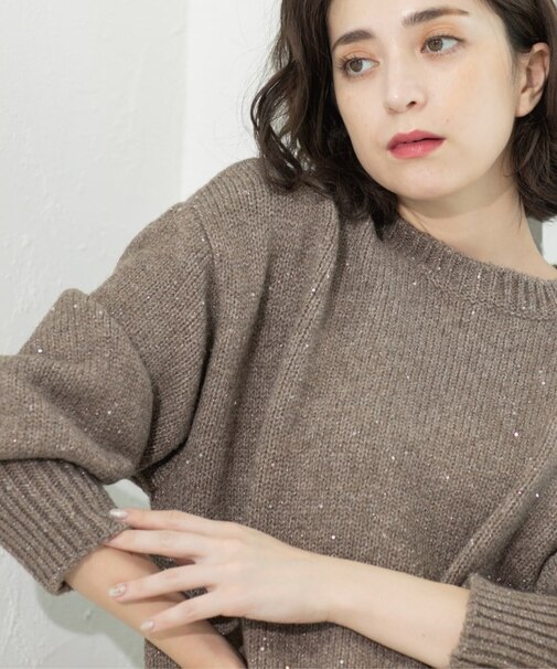 スパンコールラメニット【洗える】