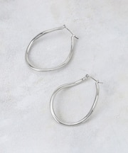 ワンタッチメタルフープビッグピアス