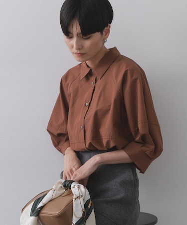 切替フォルムシャツ【洗濯機洗い可】