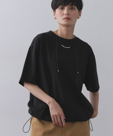 裾ドロストTシャツ【洗濯機洗い可】