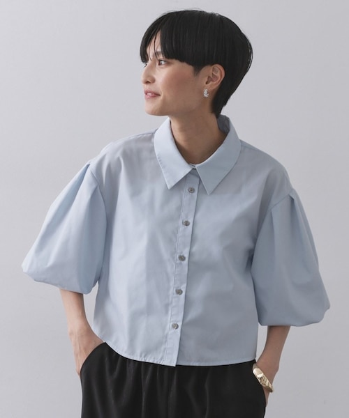 バルーンスリーブシャツ【洗濯機洗い可】｜オペーク ドット クリップの