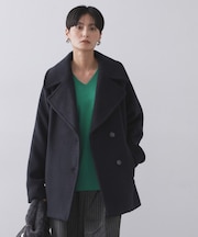 カシミヤブレンドウールミドルピーコート