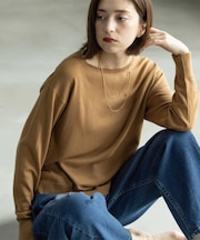 ボートネックニット/エクストラファインメリノウール【THEシリーズ/洗濯機OK】《8col/SS～LL》