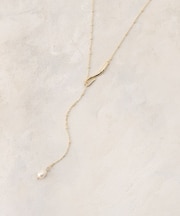 淡水パール×メタルバー スライドネックレス