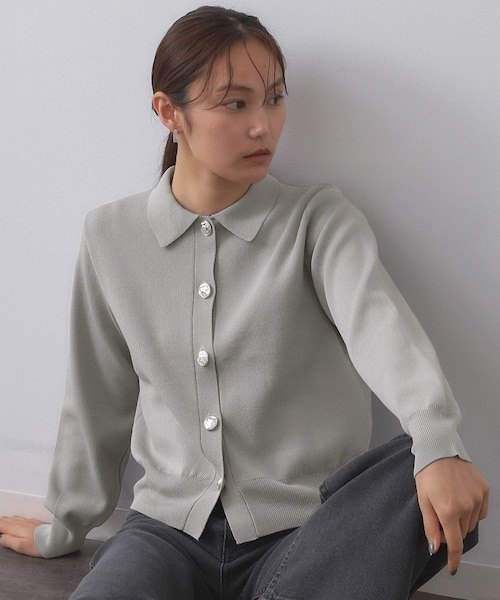 ENFOLD　2ピース　変形シャツとカーディガン　セットアップ ENFOLD エンフォルド / BOX CROPPED PARTS / クロップド