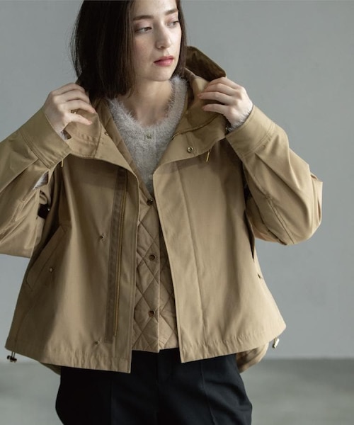 ツインセット》マウンテンパーカー×キルティングベストライナー