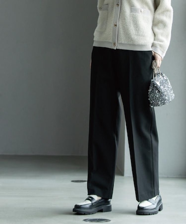 ウォームタッチ ワイドパンツ【洗濯機洗OK/ストレッチ】≪SS~LL≫