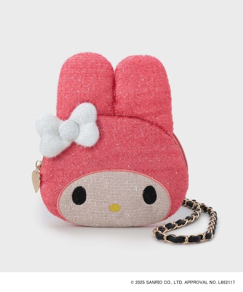 マイメロディ】フェイス型2WAYキラキラミニショルダー｜オペーク