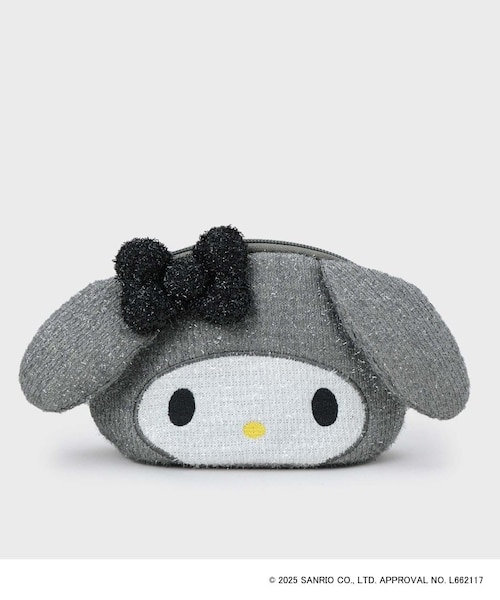 マイメロディ】たれ耳フェイス型キラキラシェルポーチ｜オペーク