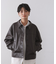 シンセティックレザー調ブルゾン【洗える】