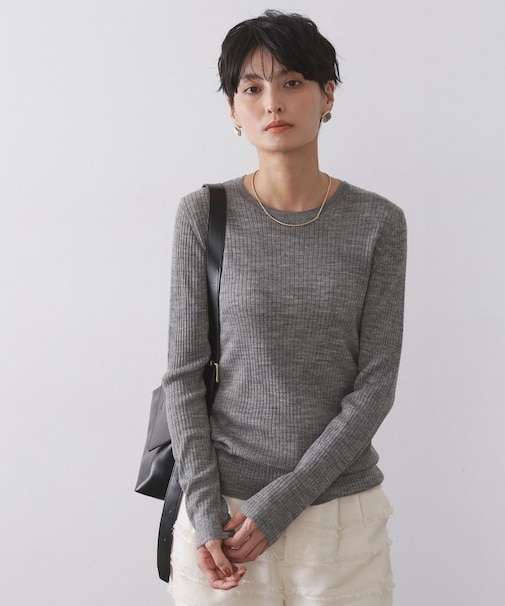 シアーリブニット【洗濯機OK】