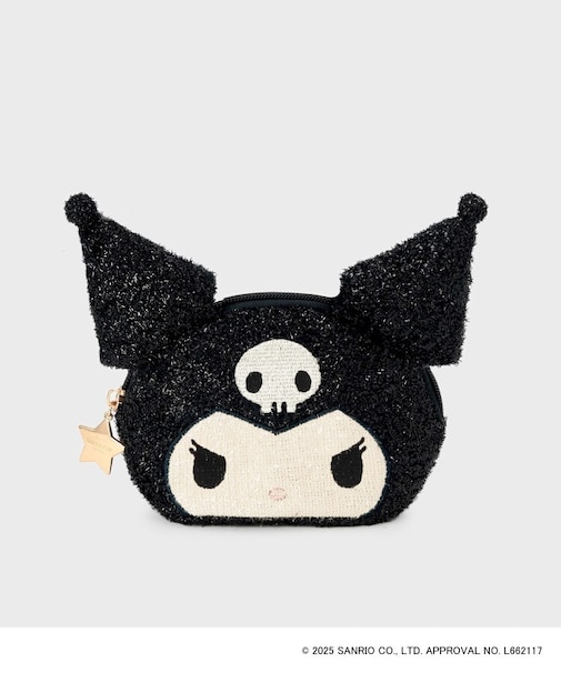 ◆【クロミ】フェイス型キラキラシェルポーチ