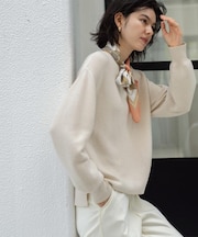 ラメガーターボートネックニット【洗濯機OK】