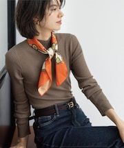 ハイネックリブニット【洗濯機OK】《6col》