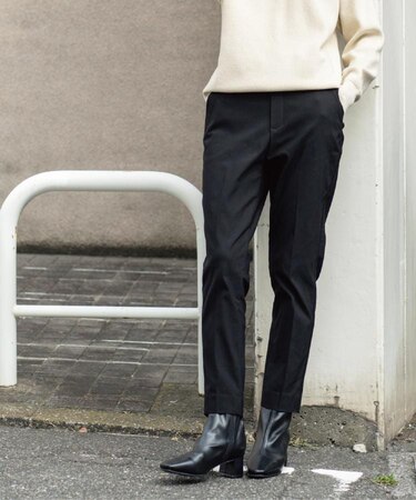 裏起毛ハイストレッチイージーテーパードパンツ【洗濯機OK】