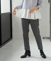 裏起毛ハイストレッチイージーテーパードパンツ【洗濯機OK】