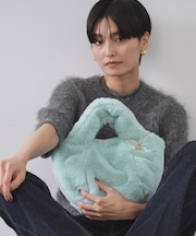 【2WAY】フェイクファーミドルトートバッグ