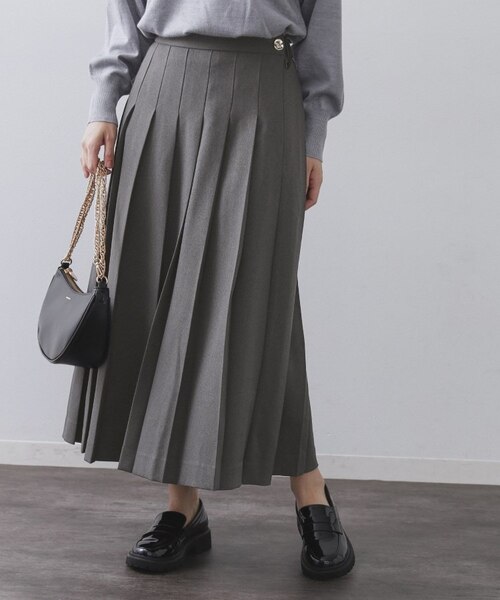 ウールマキシスカート グレー 楽天市場】尾州 ウール100% スカート 巻きスカート グレー ウール