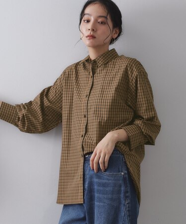 チェック柄レギュラーシャツ【洗濯機OK】