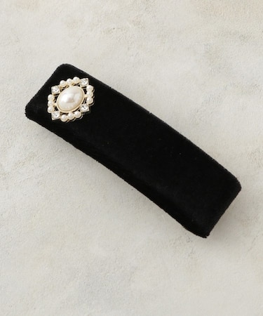 ビジュー付きベロアバレッタ