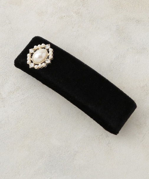 ビジュー付きベロアバレッタ