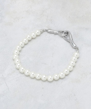 フェイクパールフック付きブレスレット