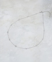 ビジュー×メタルネックレス