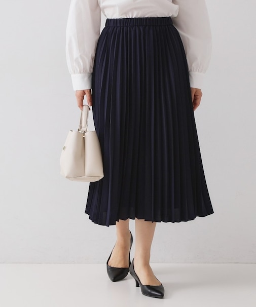 ≪通勤・セレモニー対応≫プリーツスカート【洗濯機OK】