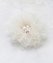 オーガンジーフラワーコサージュ