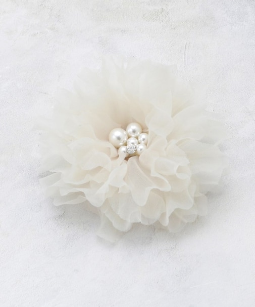 オーガンジーフラワーコサージュ